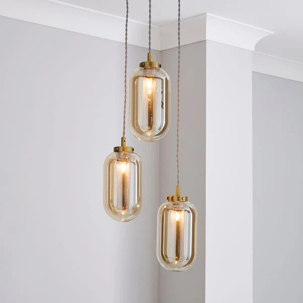 Dunelm Safi Mesh Detail 3 Cluster Ceiling Fitting Antique Brass 1 Dunelm Safi Mesh Detail 3 Cluster Ceiling Fitting Antique Brass