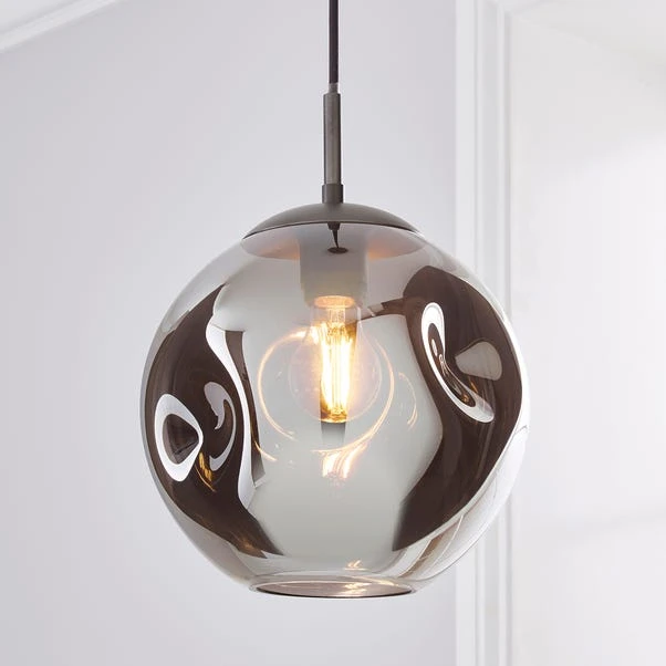 Dunelm Alexis Glass 1 Light Pendant Ceiling Fitting 1 Dunelm Alexis Glass 1 Light Pendant Ceiling Fitting