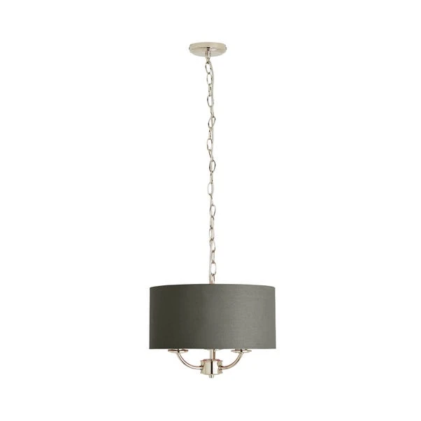 Dunelm Preston Nickel Charcoal 3 Light Pendant Fitting 4 Dunelm Preston Nickel Charcoal 3 Light Pendant Fitting - Image 4