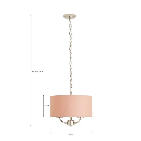 Dunelm Preston Nickel Charcoal 3 Light Pendant Fitting 5 Dunelm Preston Nickel Charcoal 3 Light Pendant Fitting - Image 5