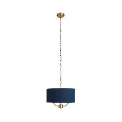 Dunelm Preston Gold And Navy 3 Light Pendant Fitting 8 Dunelm Preston Gold And Navy 3 Light Pendant Fitting -Lava Lamp Shop 30730503 alt05