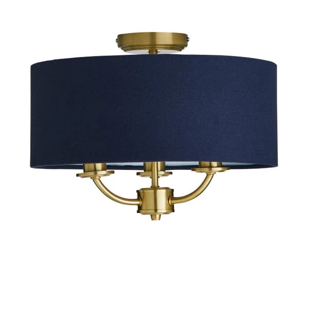 Dunelm Preston Gold And Navy Flush Ceiling Fitting 5 Dunelm Preston Gold And Navy Flush Ceiling Fitting - Image 5