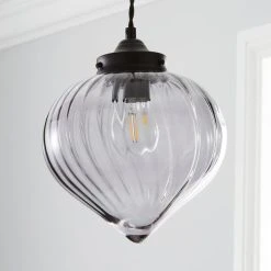 Alternative view of Dunelm Voyager Smoked Glass Ceiling Fitting