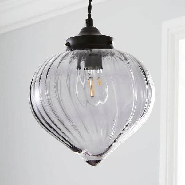 Dunelm Voyager Smoked Glass Ceiling Fitting 2 Dunelm Voyager Smoked Glass Ceiling Fitting - Image 2