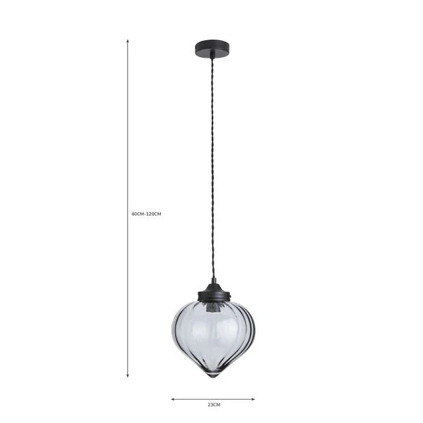 Dunelm Voyager Smoked Glass Ceiling Fitting 6 Dunelm Voyager Smoked Glass Ceiling Fitting - Image 6