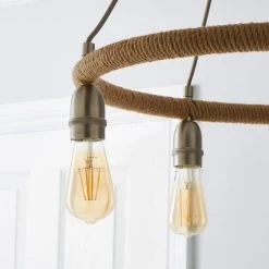 Dunelm Shelley Rope 5 Light Ceiling Fitting -Lava Lamp Shop 30730532 alt02
