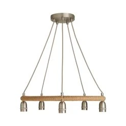 Dunelm Shelley Rope 5 Light Ceiling Fitting -Lava Lamp Shop 30730532 alt05