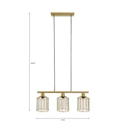 Dunelm Siena 3 Light Diner Ceiling Fitting -Lava Lamp Shop 30730555 alt07