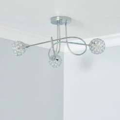 Dunelm Portia 3 Light Ceiling Fitting 7 Dunelm Portia 3 Light Ceiling Fitting -Lava Lamp Shop 30730615 alt01
