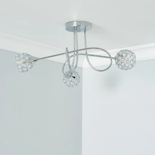 Dunelm Portia 3 Light Ceiling Fitting 2 Dunelm Portia 3 Light Ceiling Fitting - Image 2