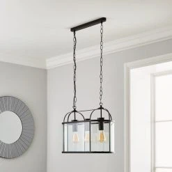 Alternative view of Dunelm Hurricane 3 Light Black Ceiling Fitting