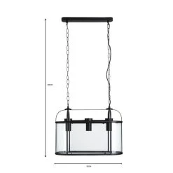 Dunelm Hurricane 3 Light Black Ceiling Fitting -Lava Lamp Shop 30731163 alt07