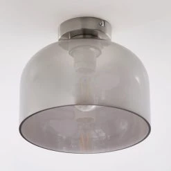 Dunelm Palazzo Chrome 1 Light Flush Ceiling Fitting -Lava Lamp Shop 30731167 alt01