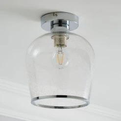 Alternative view of Dunelm Lenny 1 Light Flush Ceiling Fitting