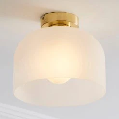 Dunelm Palazzo Gold Effect 1 Light Flush Ceiling Fitting