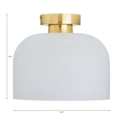 Dunelm Palazzo Gold Effect 1 Light Flush Ceiling Fitting -Lava Lamp Shop 30731203 alt07