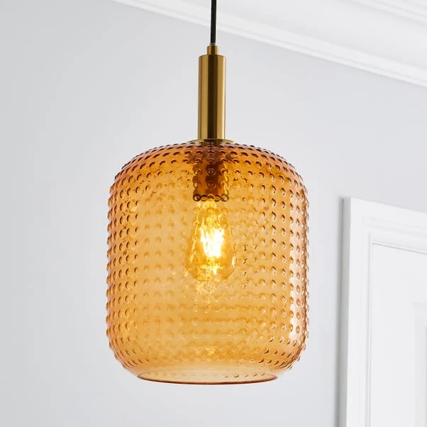 Dunelm Amber Retro 1 Light Pendant Ceiling Fitting 1 Dunelm Amber Retro 1 Light Pendant Ceiling Fitting