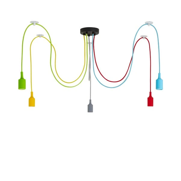 Dunelm Rainbow Flex 5 Light Spider Ceiling Fitting 5 Dunelm Rainbow Flex 5 Light Spider Ceiling Fitting - Image 5