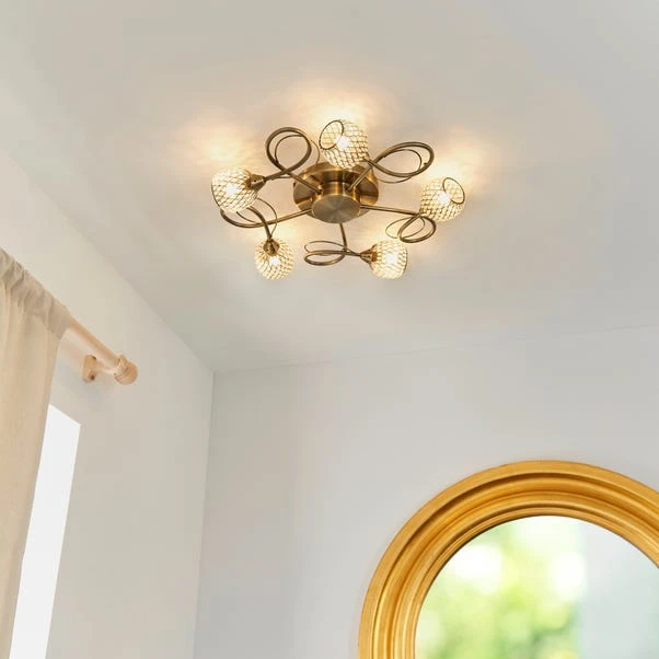 Vogue Lighting Vogue Malden 5 Light Flush Ceiling Fitting - Image 2