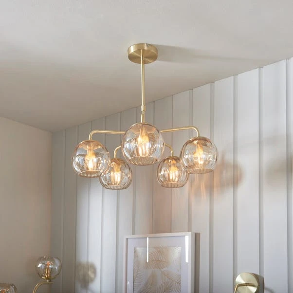 Vogue Lighting Vogue Arkoma Glass 5 Light Chandelier 1 Vogue Lighting Vogue Arkoma Glass 5 Light Chandelier