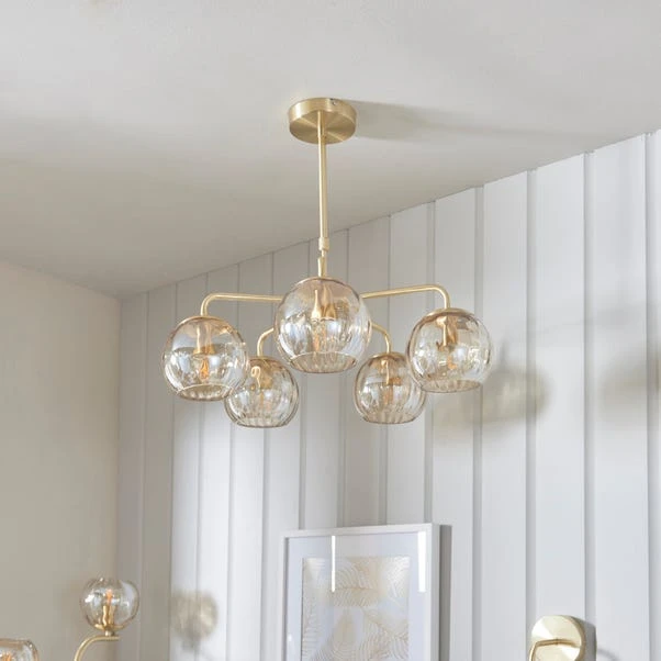 Vogue Lighting Vogue Arkoma Glass 5 Light Chandelier 2 Vogue Lighting Vogue Arkoma Glass 5 Light Chandelier - Image 2