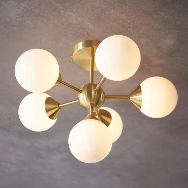 Vogue Lighting Vogue Elberton 6 Light 43cm Flush Chandelier 1 Vogue Lighting Vogue Elberton 6 Light 43cm Flush Chandelier