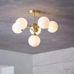 Vogue Lighting Vogue Elberton 6 Light 43cm Flush Chandelier 8 Vogue Lighting Vogue Elberton 6 Light 43cm Flush Chandelier -Lava Lamp Shop 30743062 alt02