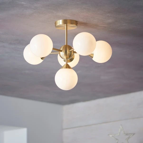 Vogue Lighting Vogue Elberton 6 Light 43cm Flush Chandelier 3 Vogue Lighting Vogue Elberton 6 Light 43cm Flush Chandelier - Image 3