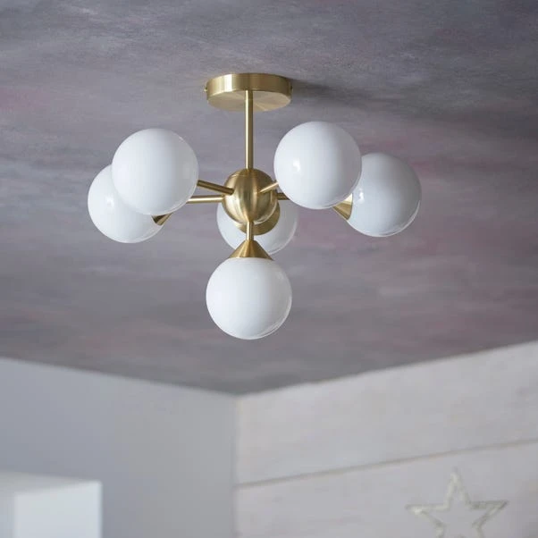 Vogue Lighting Vogue Elberton 6 Light 43cm Flush Chandelier 4 Vogue Lighting Vogue Elberton 6 Light 43cm Flush Chandelier - Image 4