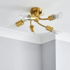 Alternative view of Dunelm Corvus 5 Light Ceiling Fitting
