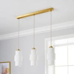 Alternative view of Dunelm Elena 3 Light Diner Ceiling Fitting