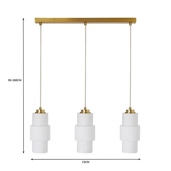 Dunelm Elena 3 Light Diner Ceiling Fitting 6 Dunelm Elena 3 Light Diner Ceiling Fitting - Image 6