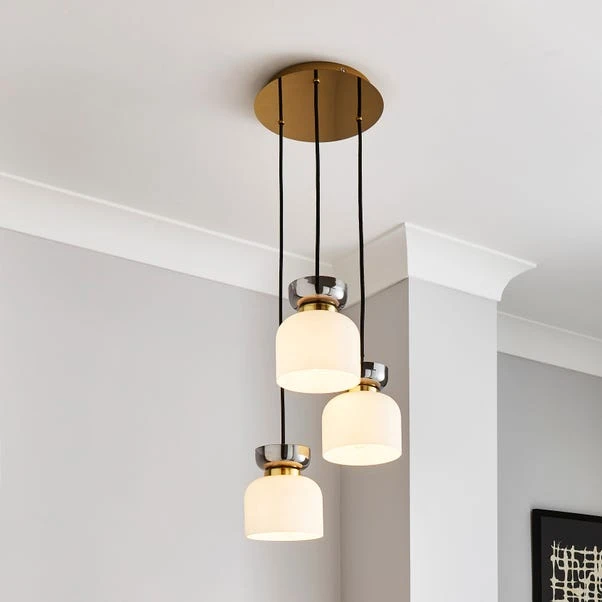 Dunelm Tien 3 Light Cluster Ceiling Fitting 1 Dunelm Tien 3 Light Cluster Ceiling Fitting