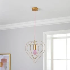 Alternative view of Dunelm Heart 1 Light Pendant Ceiling Fitting