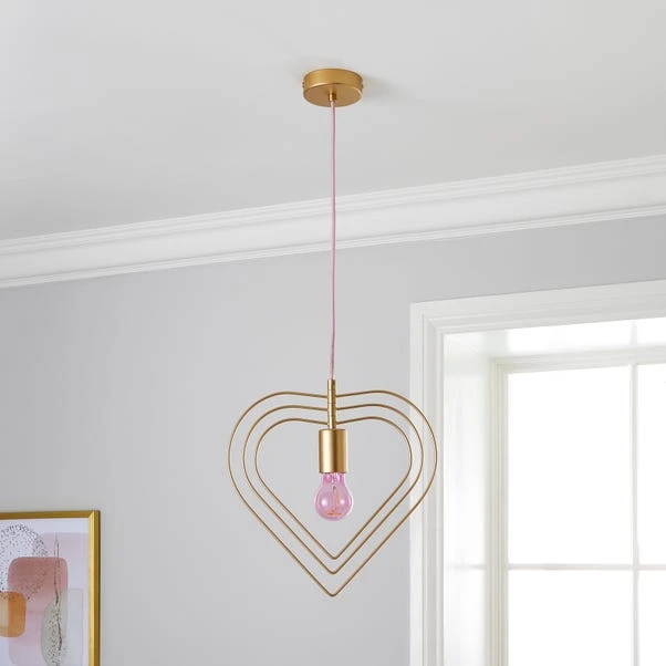 Dunelm Heart 1 Light Pendant Ceiling Fitting 6 Dunelm Heart 1 Light Pendant Ceiling Fitting - Image 6