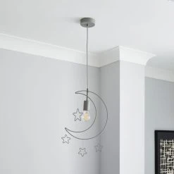 Dunelm Moon Stars 1 Light Pendant Ceiling Fitting -Lava Lamp Shop 30752938 alt01