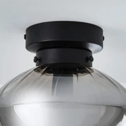 Dunelm Voyager 1 Light Smoked Flush Ceiling Fitting 9 Dunelm Voyager 1 Light Smoked Flush Ceiling Fitting -Lava Lamp Shop 30752951 alt03