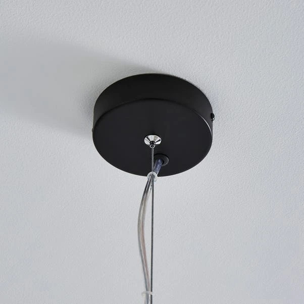 Dunelm Lenny 1 Light Black Ceiling Fitting 4 Dunelm Lenny 1 Light Black Ceiling Fitting - Image 4