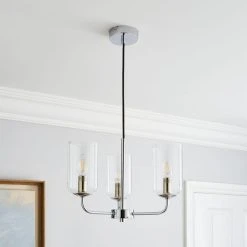 Dunelm Palazzo Clear 3 Light Ceiling Fitting -Lava Lamp Shop 30753370 alt01