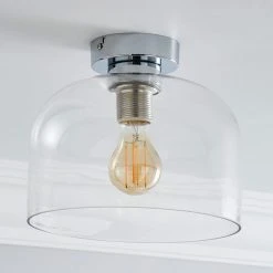 Alternative view of Dunelm Palazzo Clear 1 Light Flush Fitting