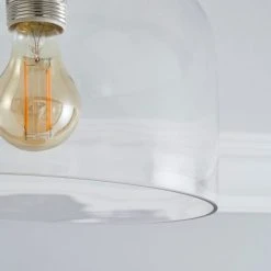 Dunelm Palazzo Clear 1 Light Flush Fitting -Lava Lamp Shop 30753371 alt02