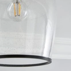 Dunelm Lenny 1 Light Black Flush Ceiling Fitting -Lava Lamp Shop 30753380 alt02