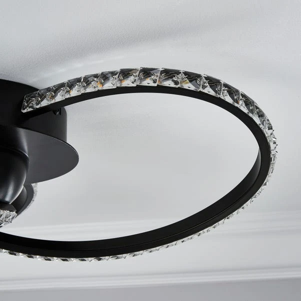 Dunelm Oria 3 Light LED Black Ceiling Fitting 3 Dunelm Oria 3 Light LED Black Ceiling Fitting - Image 3