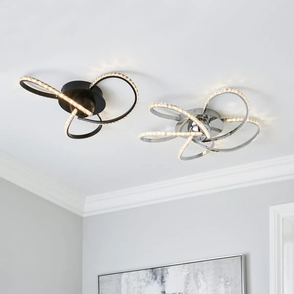 Dunelm Oria 3 Light LED Black Ceiling Fitting 6 Dunelm Oria 3 Light LED Black Ceiling Fitting - Image 6