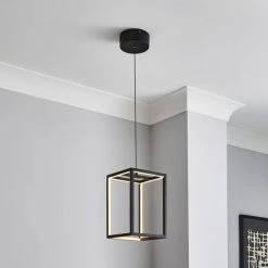 Dunelm Depere 1 Light Integrated LED Black Ceiling Fitting