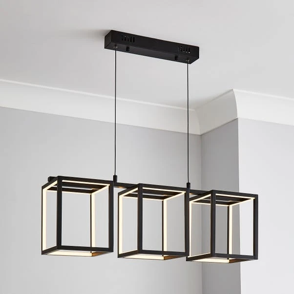 Dunelm Depere 3 Light Integrated LED Black Ceiling Fitting 1 Dunelm Depere 3 Light Integrated LED Black Ceiling Fitting