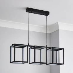 Alternative view of Dunelm Depere 3 Light Integrated LED Black Ceiling Fitting
