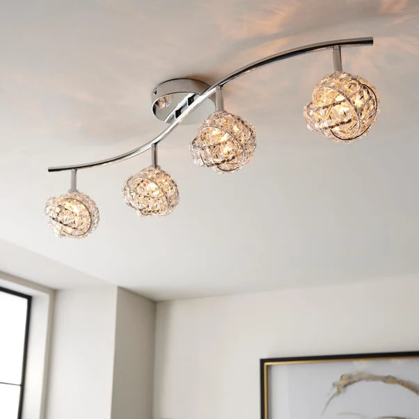Dunelm Cecillie 4 Light Spotlight Bar 1 Dunelm Cecillie 4 Light Spotlight Bar