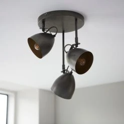 Alternative view of Dunelm Rolton 3 Light Gunmetal Spotlight