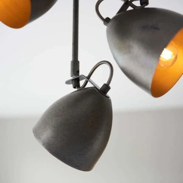 Dunelm Rolton 3 Light Gunmetal Spotlight 5 Dunelm Rolton 3 Light Gunmetal Spotlight - Image 5